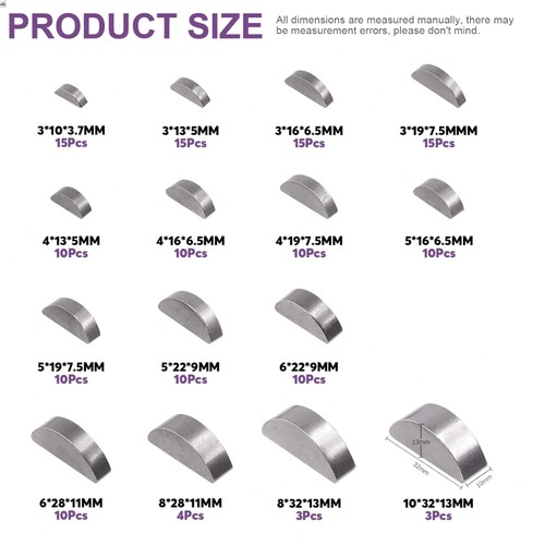 150pcs sizes 3mm 4mm - sizes,