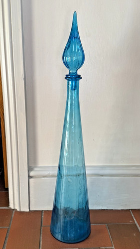 Tall blue empoli - blue, glass