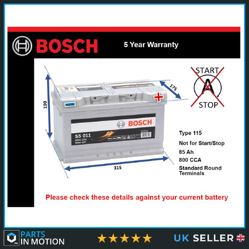 Car battery s5011 bosch - car,