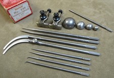 VINTAGE L.S. STARRETT USA NO.59F TRAMMELS COMPLETE SET BALL POINTS HEADS CALIPER