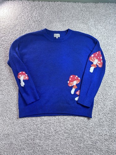 Blue mushroom sweater major - mushroom,