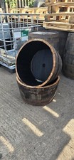 Half Whiskey Barrel Oak Planter Wooden Flower Garden Pot Basket Tubs Container.