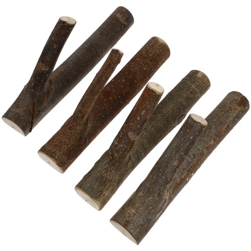 4pcs natural wooden hooks - wooden,