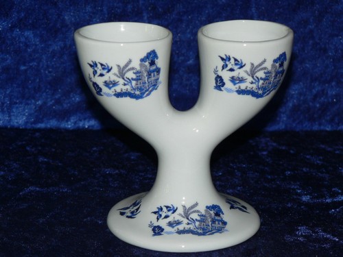 Blue willow pattern double egg - willow,