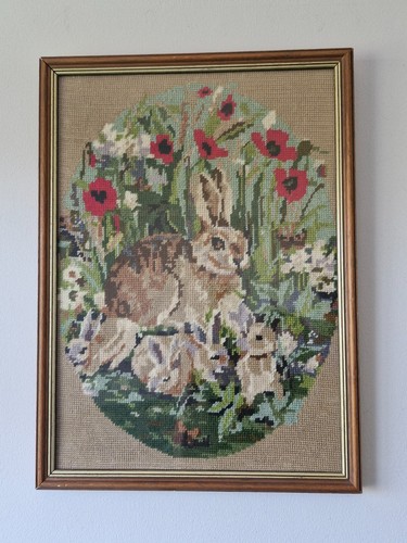 Vintage needlepoint tapestry - vintage,