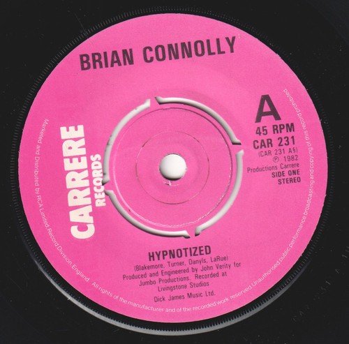 Brian connolly hypnotized - connolly, 7"