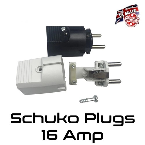 Euro schuko plug rewireable - euro,