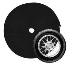 BLACK Alloy Wheel Protectors Embellishers Rim Trim Strips Kit 