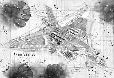 Line Tech Drawing Avro Vulcan