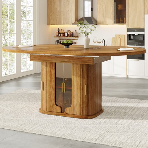 Extendable round dining table - extendable,