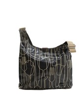 Orla Kiely Women's Bag Black Graphic Cotton with Other Shoulder Bag