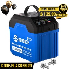 12V 100Ah Protable Lifepo4  Lithium Battery with USB-C DC for Vans RV Camp Boat