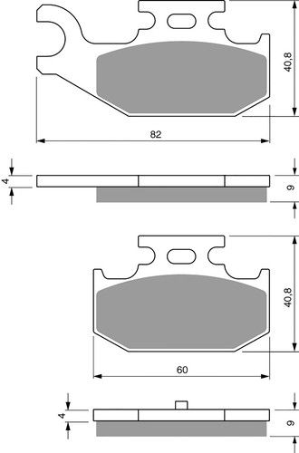 Brake disc pads rear - rear, goldfren