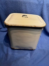 VINTAGE METAL ENAMEL BREAD BIN