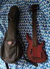 Kala SUB4FS-SRD U-Bass SUB Solid Body Electric Bass with Bag Red Upright Rubber 
