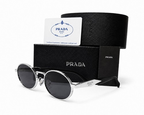 Prada silver sunglasses unisex - silver,