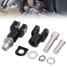 Black Passenger Foot Peg Support Mount Clevis Fit For Harley FXR 83-94 FX 72-81