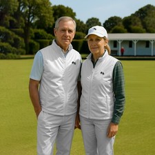 Bowls Unisex Bodywarmer Lawn Bowling Water Resistant Fleece Lined Gilet