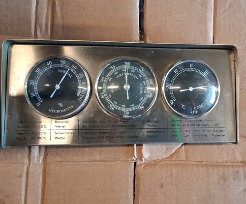 Vintage thermometer barometer - vintage,