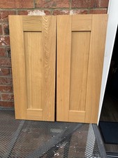 PAIR OF SOLID PIPPY OAK DOOR 300 WIDE x 720mm HIGH  STOCK DZ573