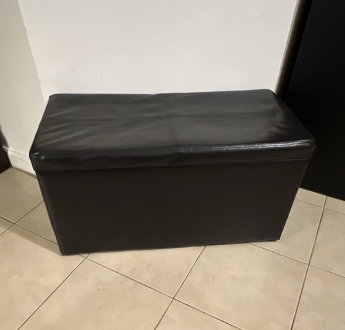 Black rectangular faux - black,