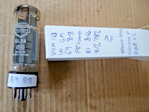 Mullard el34 code xf4 - mullard, l0i