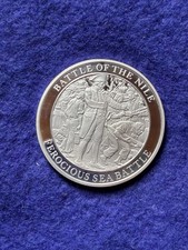 .925 Sterling Silver Hallmarked 37 Grams Battle Of The Nile Medallion 