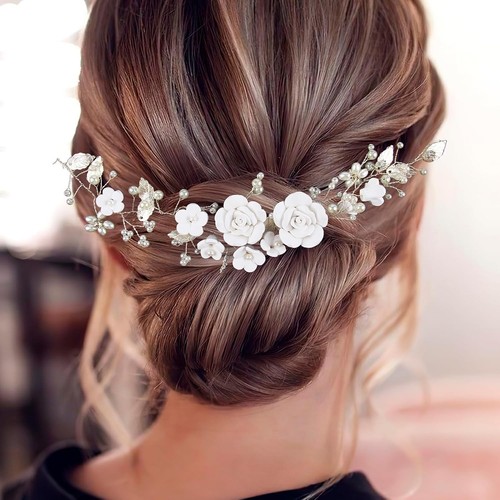 Flower wedding hair vine - flower,
