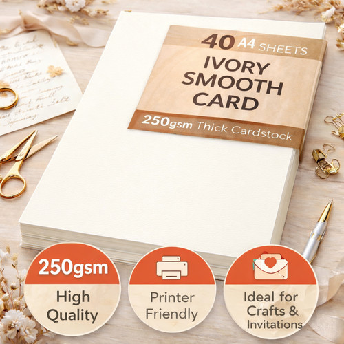 Ivory smooth card 250gsm - 40,