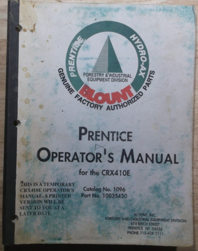 Prentice crx410e log loader - prentice,
