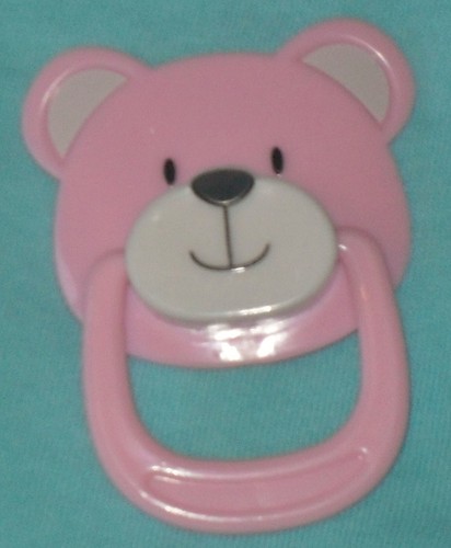 Pink teddy face dummy - pink, magnetic