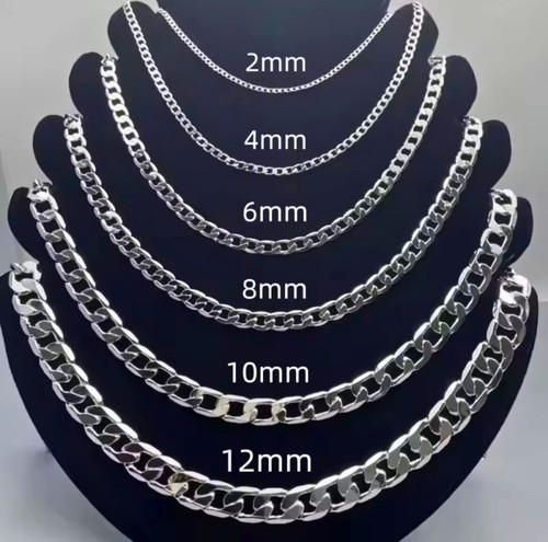 Real silver plated cuban curb - real,