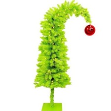 Grinch Christmas Tree (5ft) Pre Lit With Giant Reb Bauble Topper