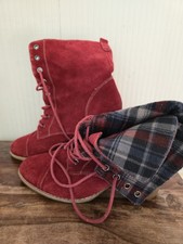 Tamaris Suede Red Ankle Boots