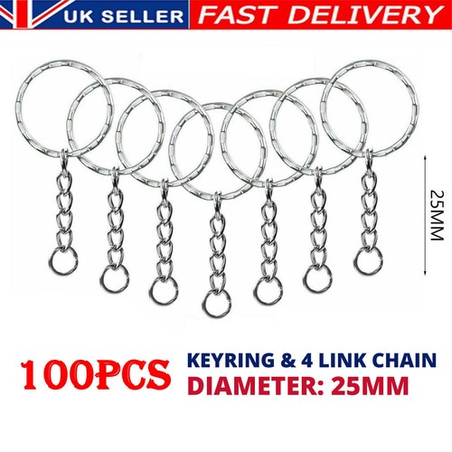 100pcs silver keyring blanks - 100pcs,