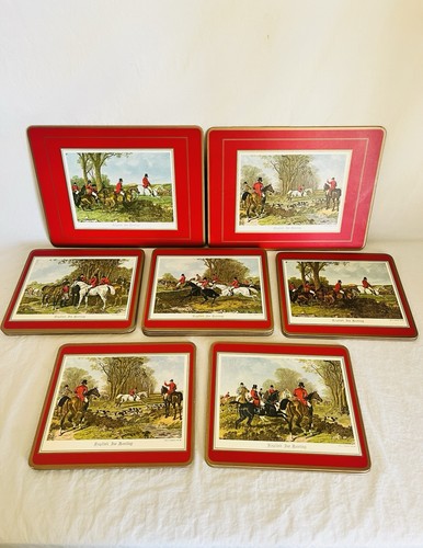 Vtg placemats english fox - placemats,