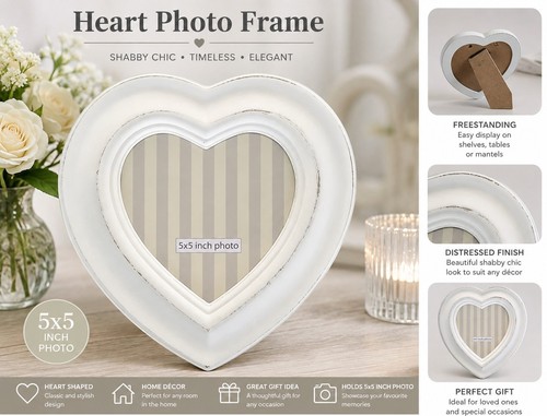 White vintage wooden heart - white,
