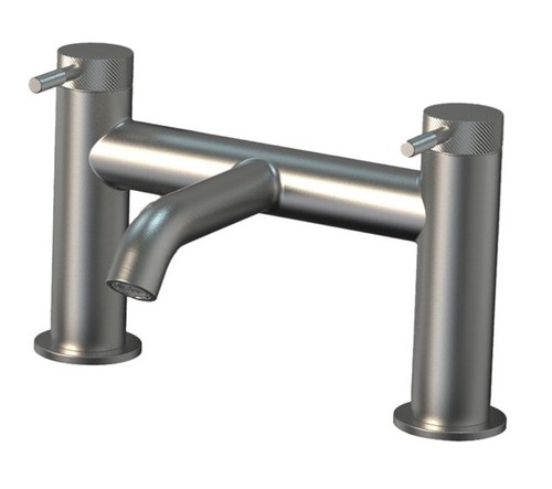 Knurled deck mounted bath - mounted,