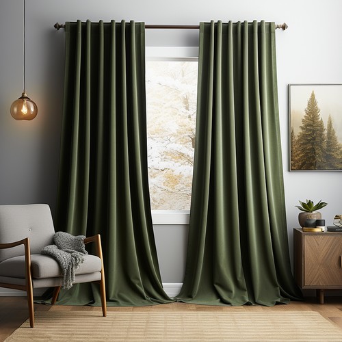 Luxury velvet curtains pair - luxury,