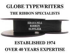 🌎 'OLYMPIA SM9 or SM9 DELUXE' *BLACK* TYPEWRITER RIBBON *DIRECT FIT ON SPINDLES