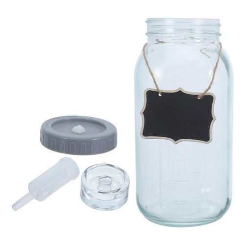 Glass fermentation jar with - jar,