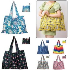 Large Foldable Reusable Ladies Shopping Bag Eco Tote Handbag Fold Away Bag UK