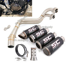 Full System For Yamaha YZF R7 MT-07 2014-2025 Exhaust Header Pipe Carbon Muffler