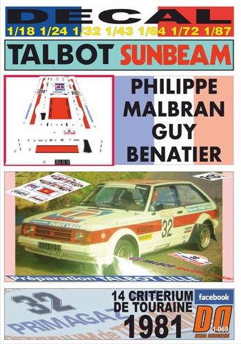Decal talbot sunbeam - decal,