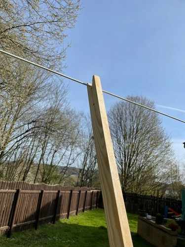 Wooden extendable washing - extendable, line