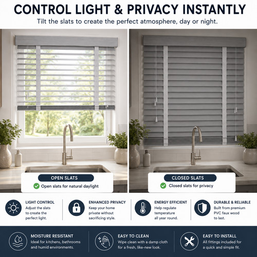 Grey venetian window blinds - window,