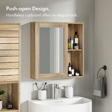 Bathroom Mirror Cabinet, Oak