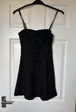 SHEIN Black Tie-Front Corset