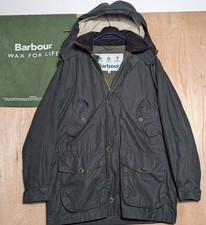 Mens Barbour Endurance Wax Jacket Medium Green C38 Like Ventile Pristine 