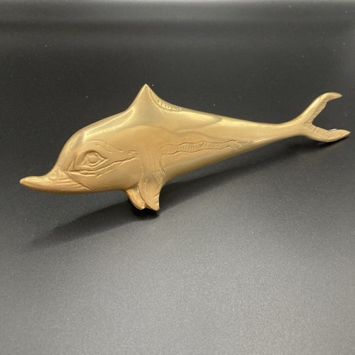 Vintage brass dolphin - dolphin,
